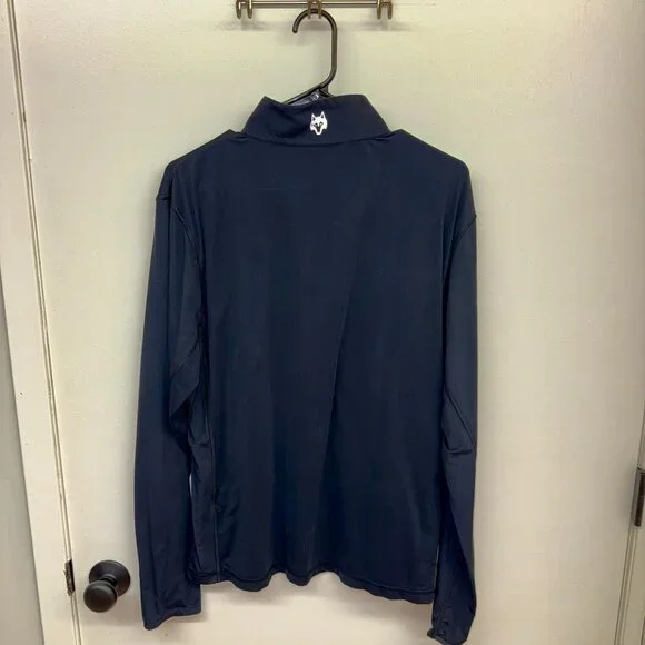 Greyson Men’s M Black Mock-Neck Quarter Zip Sweater